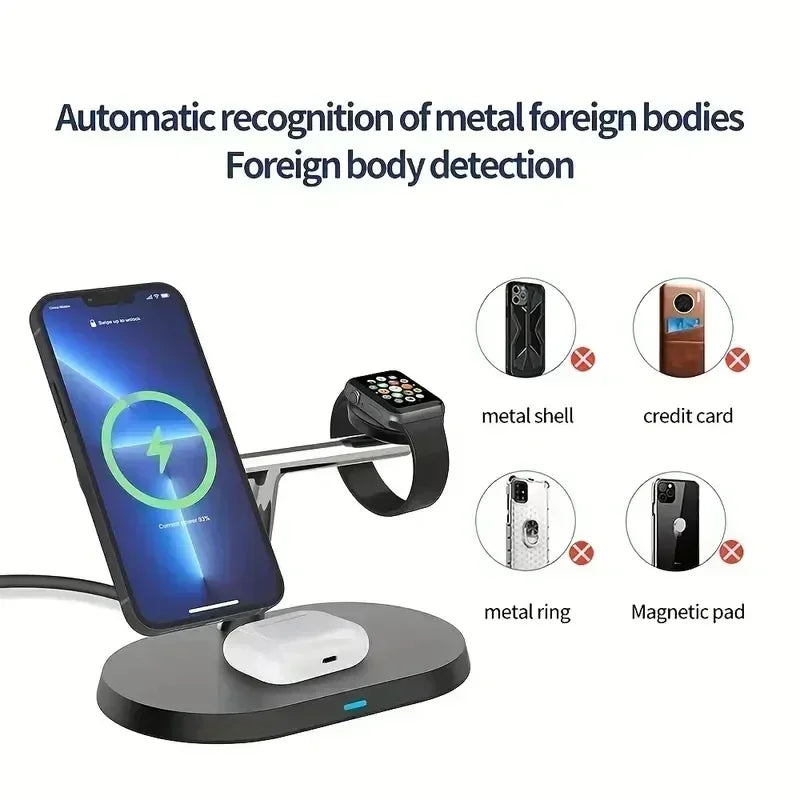 MagCharge Pro – 3 in 1 Magnetic Wireless Charging Stand
