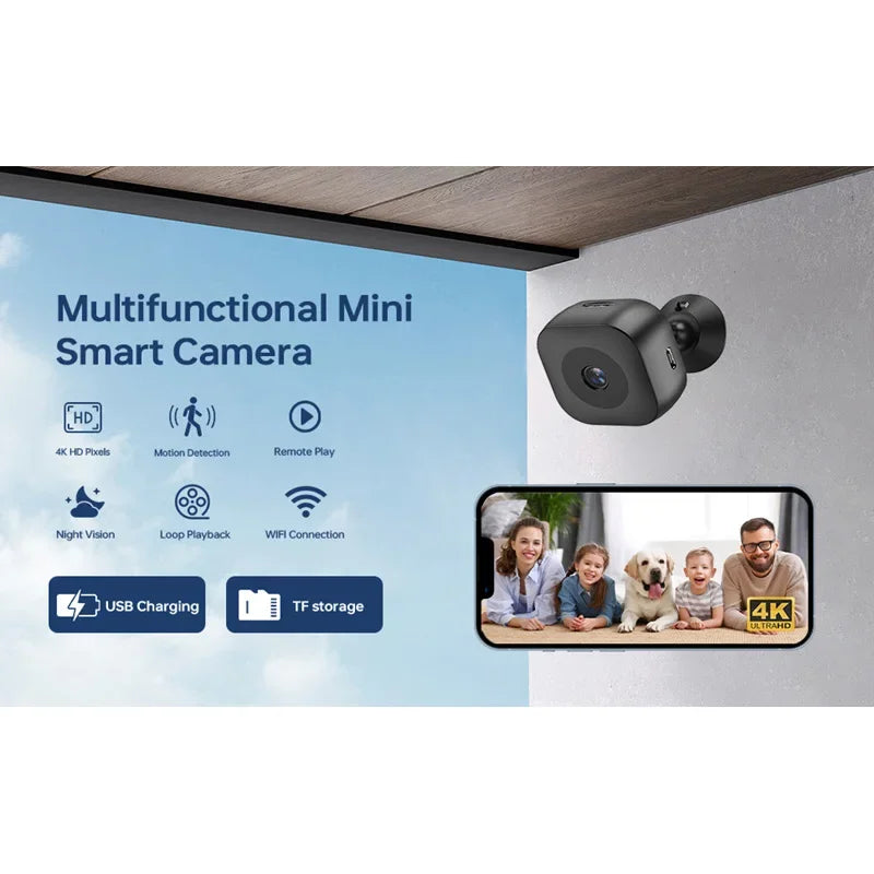 MiniGuard 4K – HD Smart Compact Camera with WiFi & Motion Detection