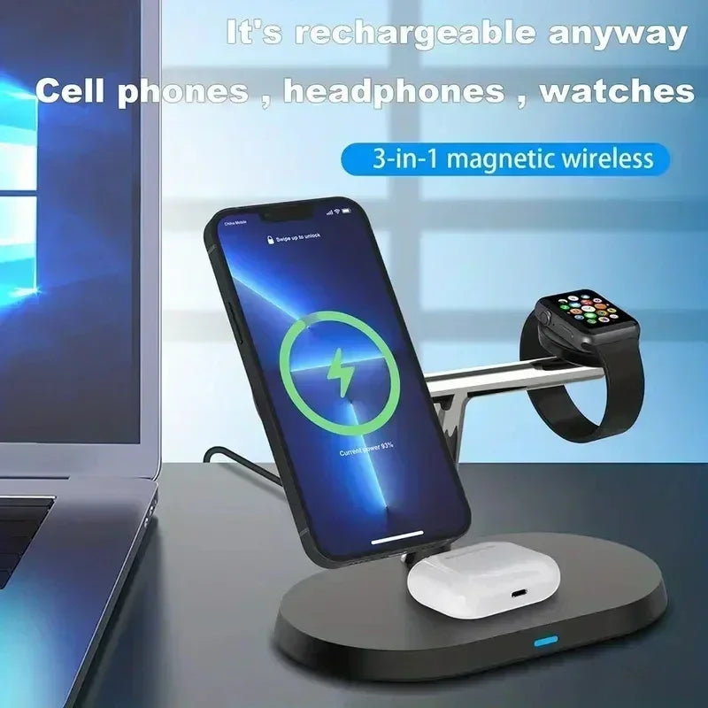 MagCharge Pro – 3 in 1 Magnetic Wireless Charging Stand
