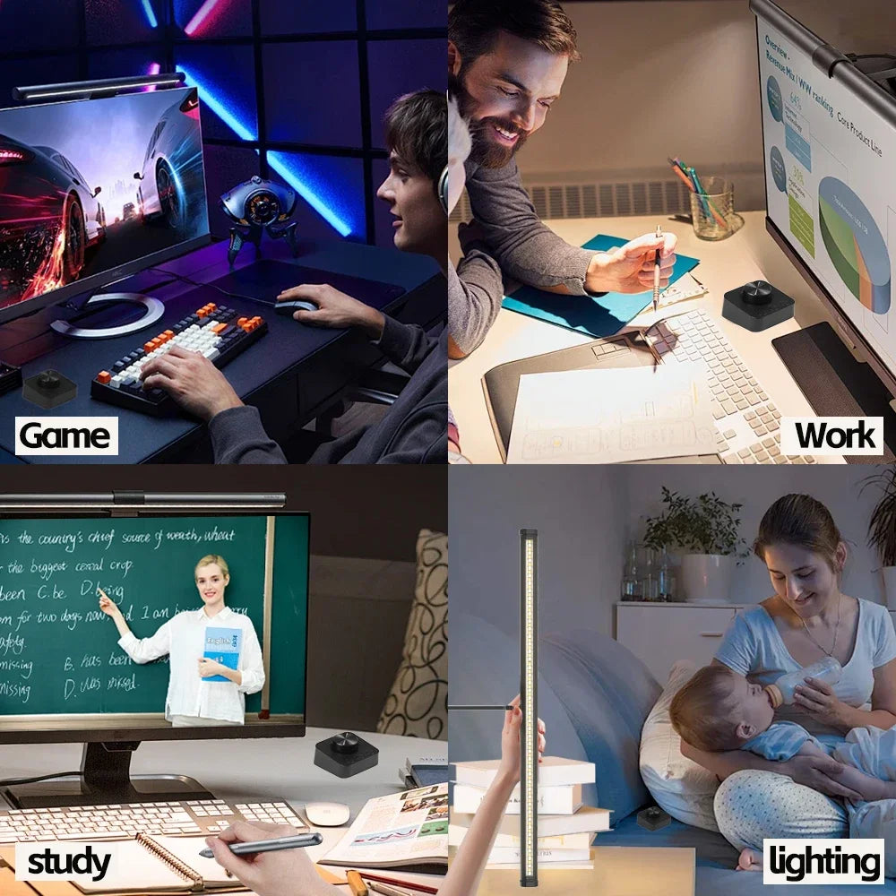 GlowDesk RGB – Smart Monitor Light Bar with Remote Control