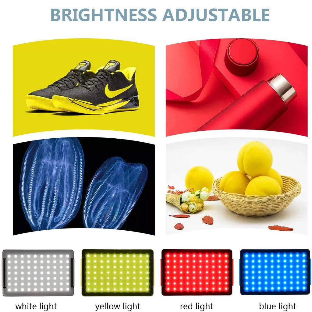 LumiPro Studio – Adjustable LED Video Light Kit with Tripod & Colour Filters