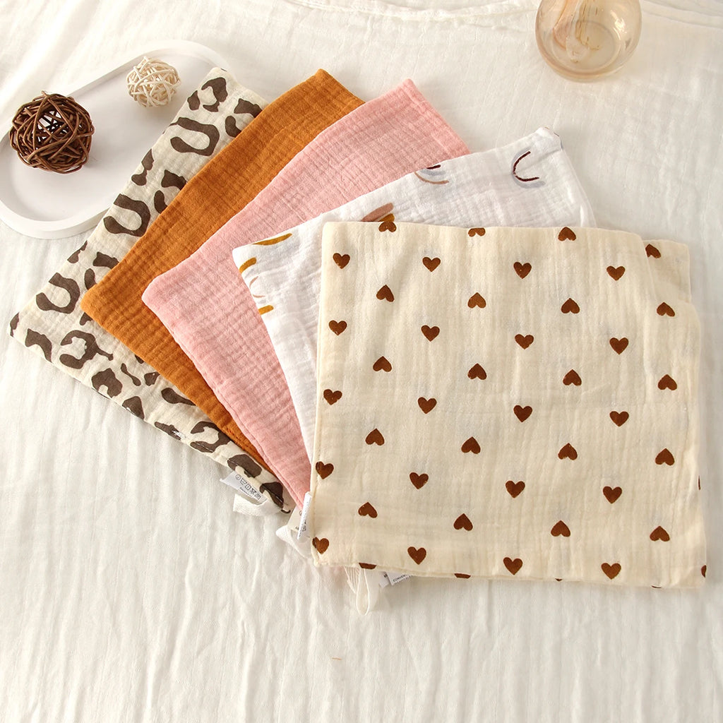 SoftBloom 6-Layer Cotton Baby Washcloth Set™ (5pcs)