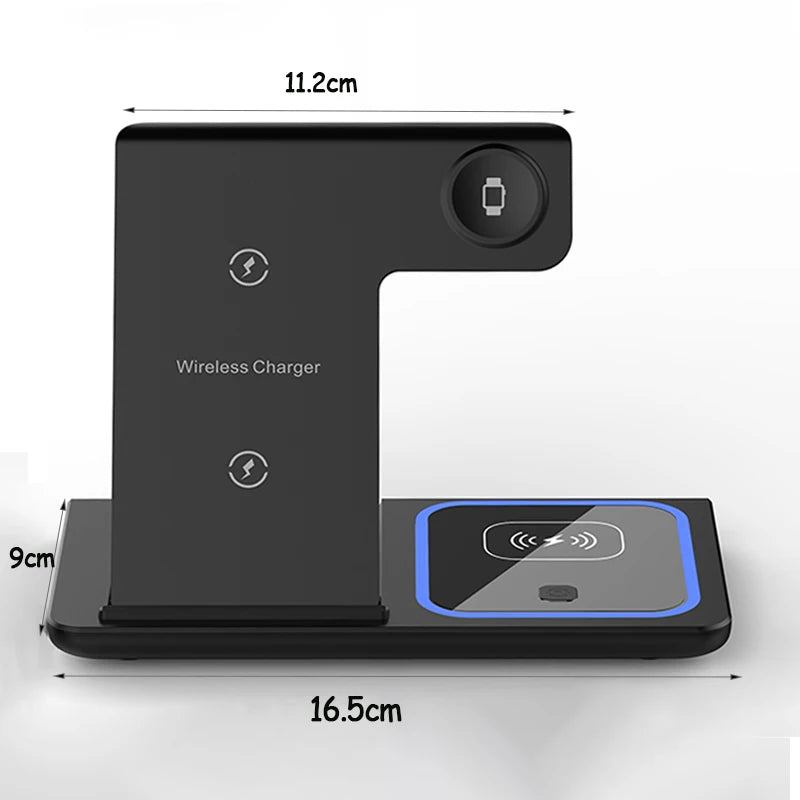 PowerFold Max – 3 in 1 Foldable Wireless Charger Stand (200W Fast Charging)