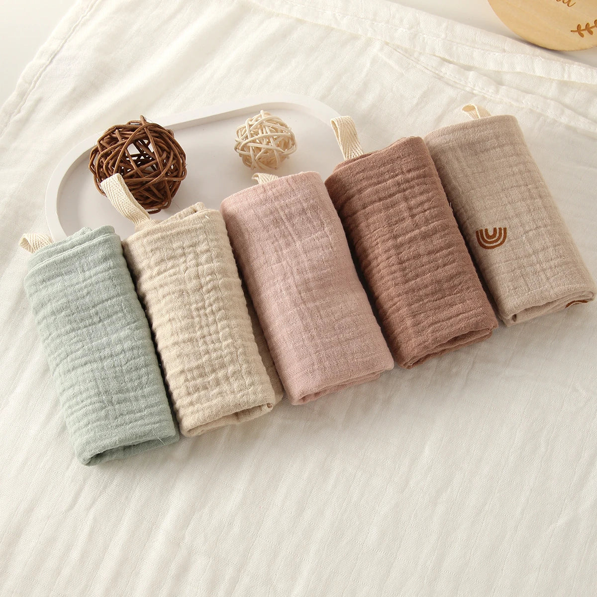 SoftBloom 6-Layer Cotton Baby Washcloth Set™ (5pcs)