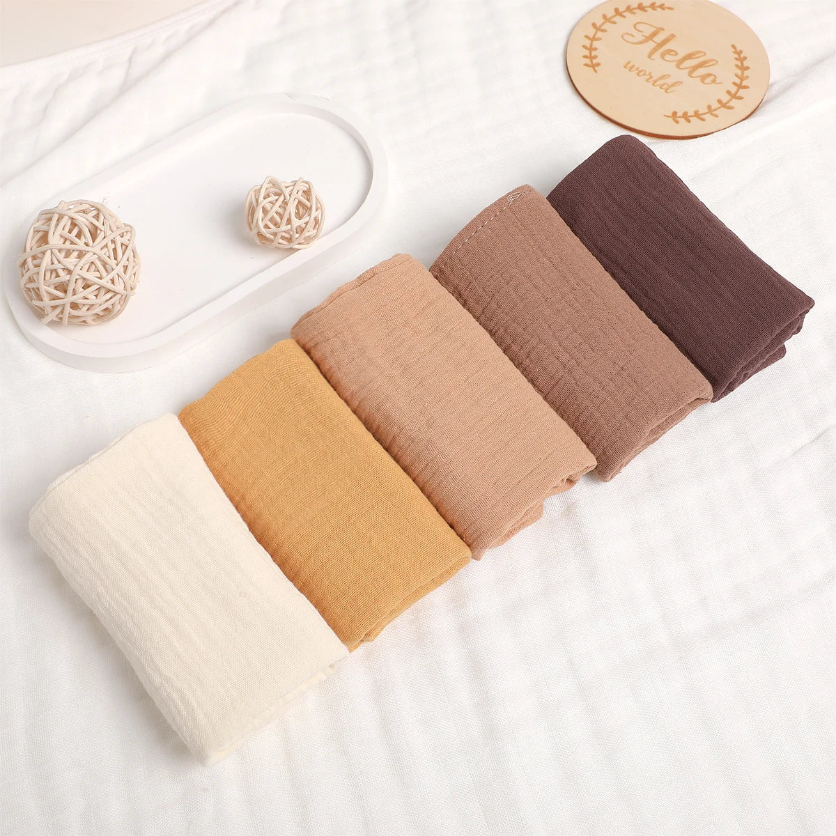 SoftBloom 6-Layer Cotton Baby Washcloth Set™ (5pcs)