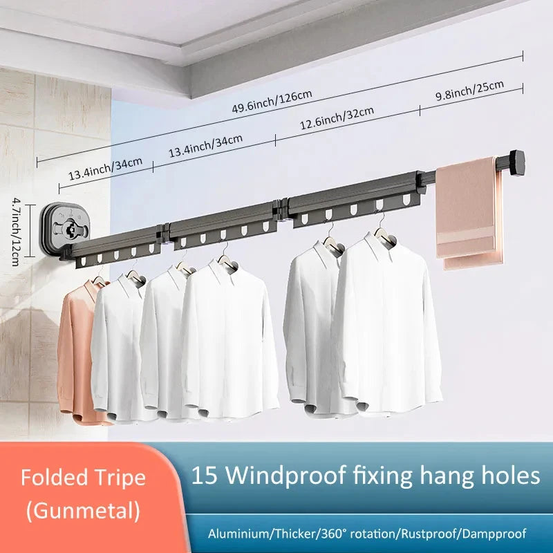 FlexHang 180°/360° Rotating Folding Clothes Rack™
