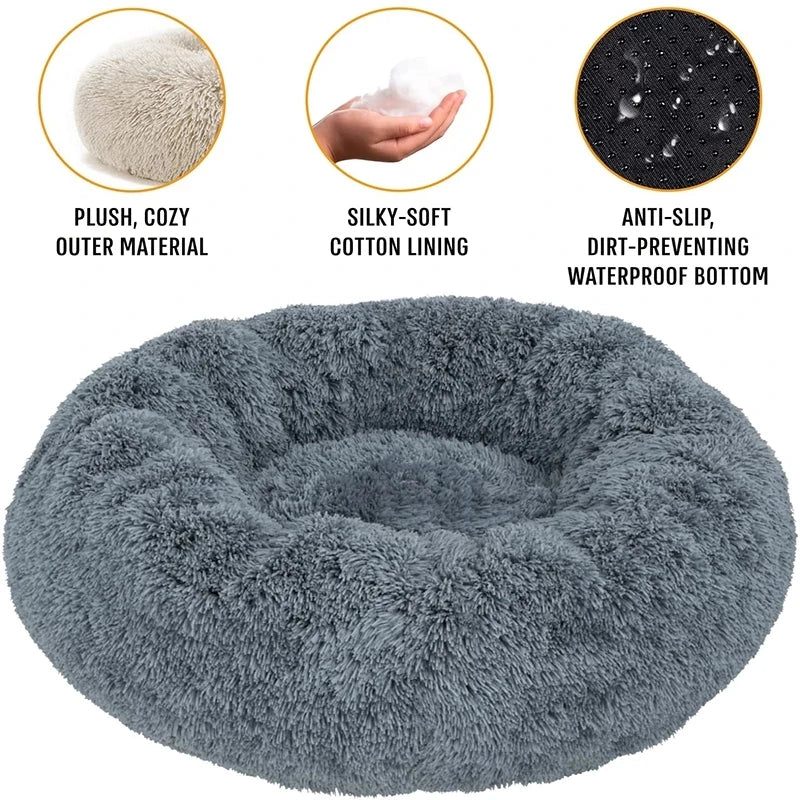 CozyNest Plus – Washable Calming Plush Pet Bed