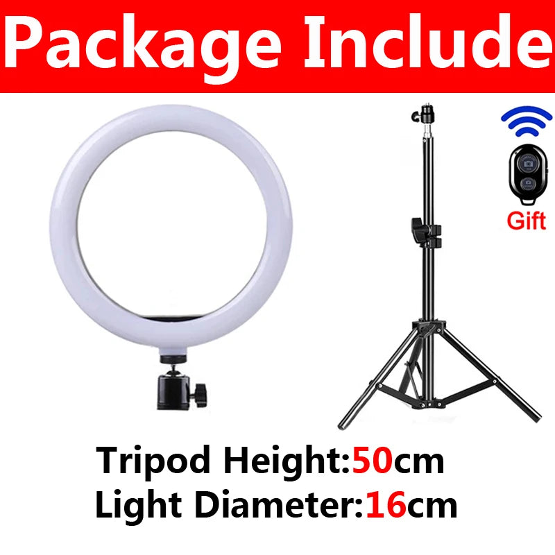 GlowRing Pro – LED Ring Light with Tripod & Remote Control