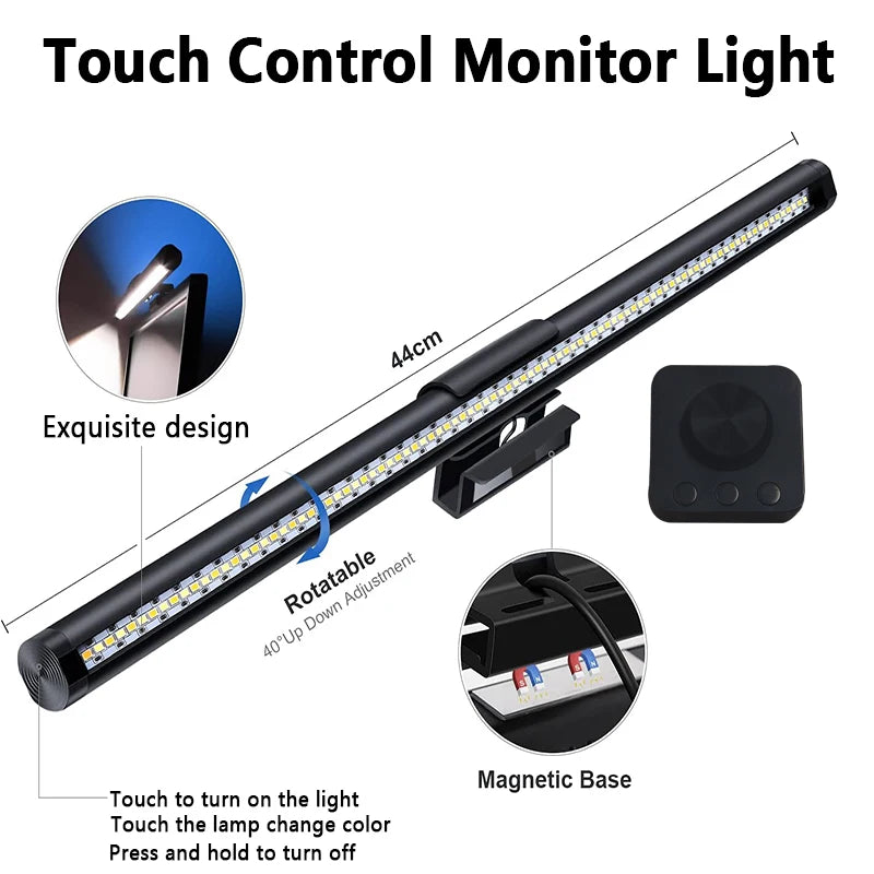 GlowDesk RGB – Smart Monitor Light Bar with Remote Control