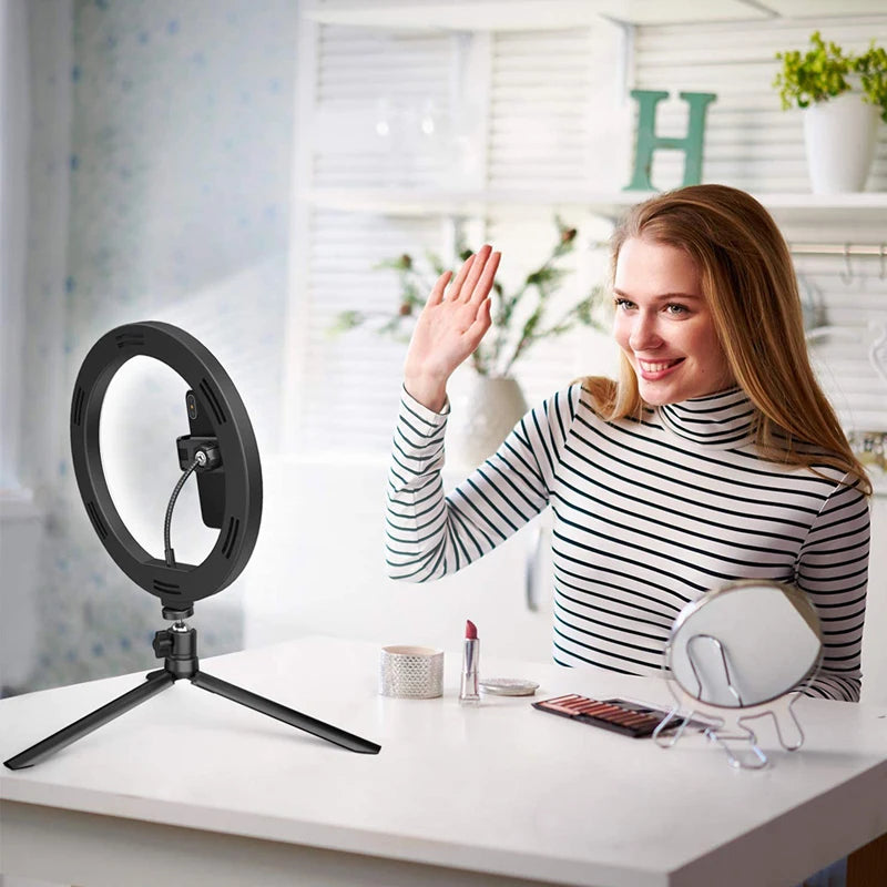 GlowRing Pro – LED Ring Light with Tripod & Remote Control