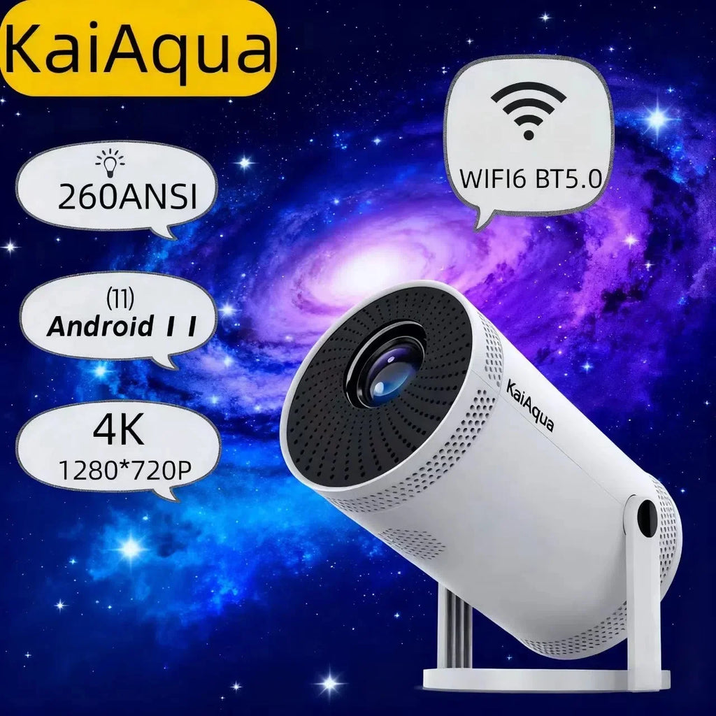 StarBeam Pro – Mini 4K Smart Projector with WiFi 6 & Bluetooth 5.0