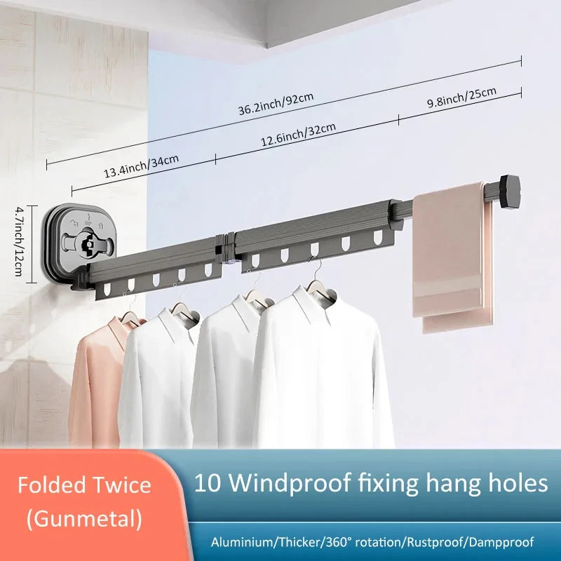 FlexHang 180°/360° Rotating Folding Clothes Rack™