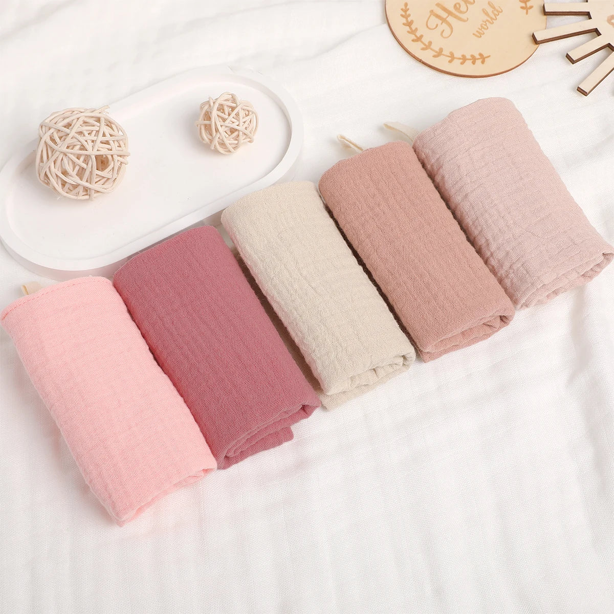 SoftBloom 6-Layer Cotton Baby Washcloth Set™ (5pcs)
