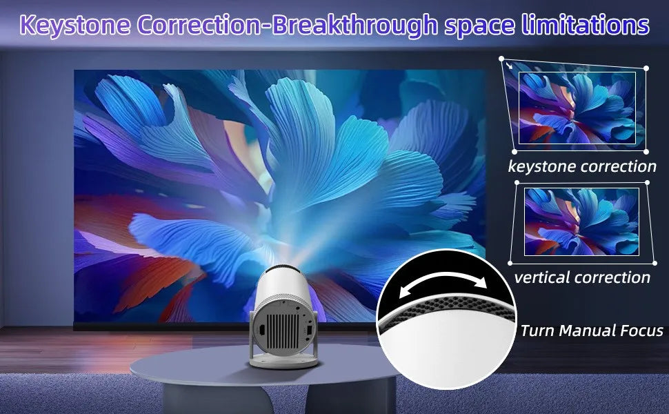 StarBeam Pro – Mini 4K Smart Projector with WiFi 6 & Bluetooth 5.0