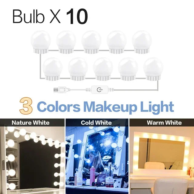 GlowPerfect Vanity LED Light Kit™ – 10 Bulbs