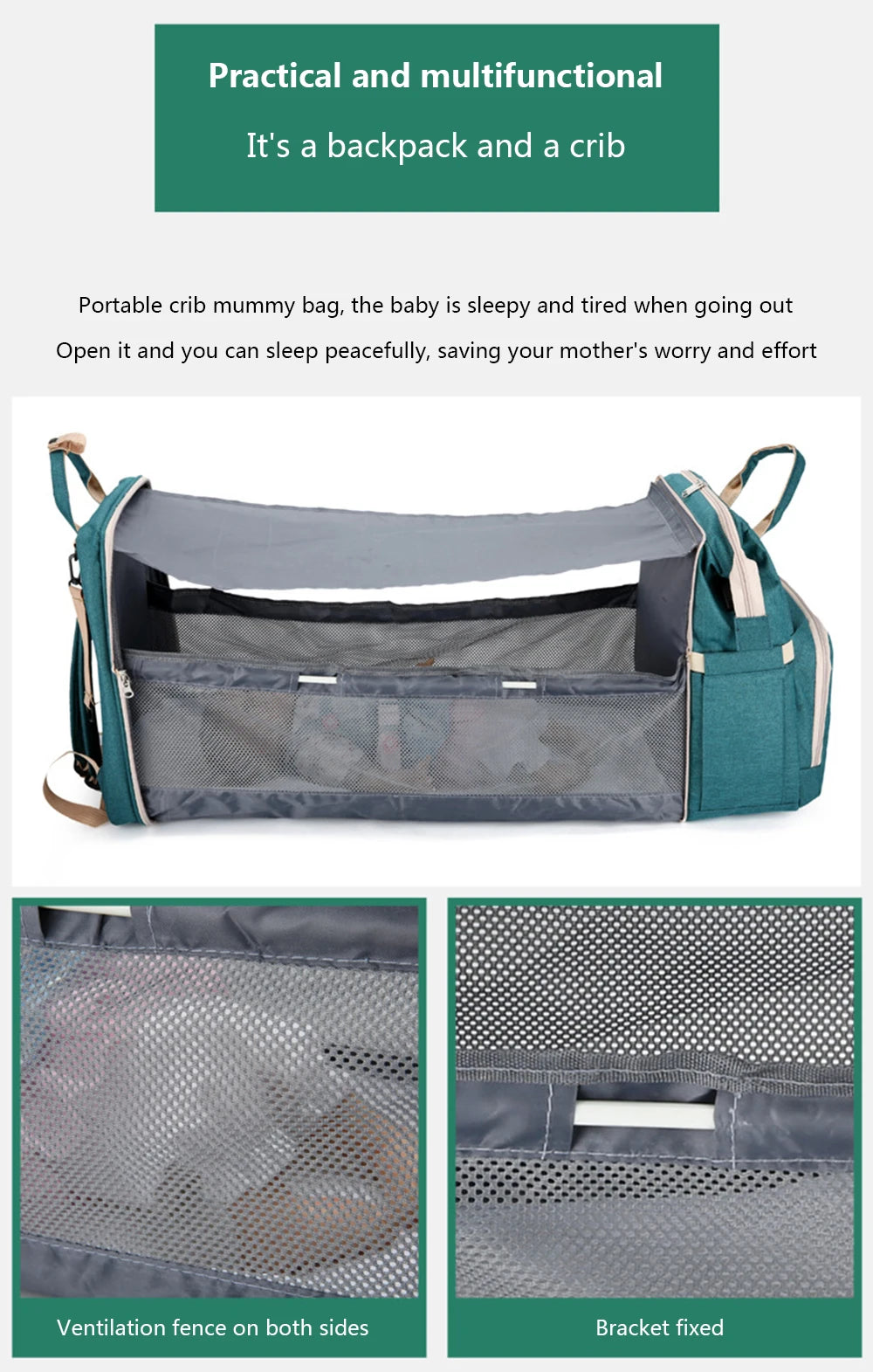 BabyNest 3-in-1 Foldable Crib Backpack™