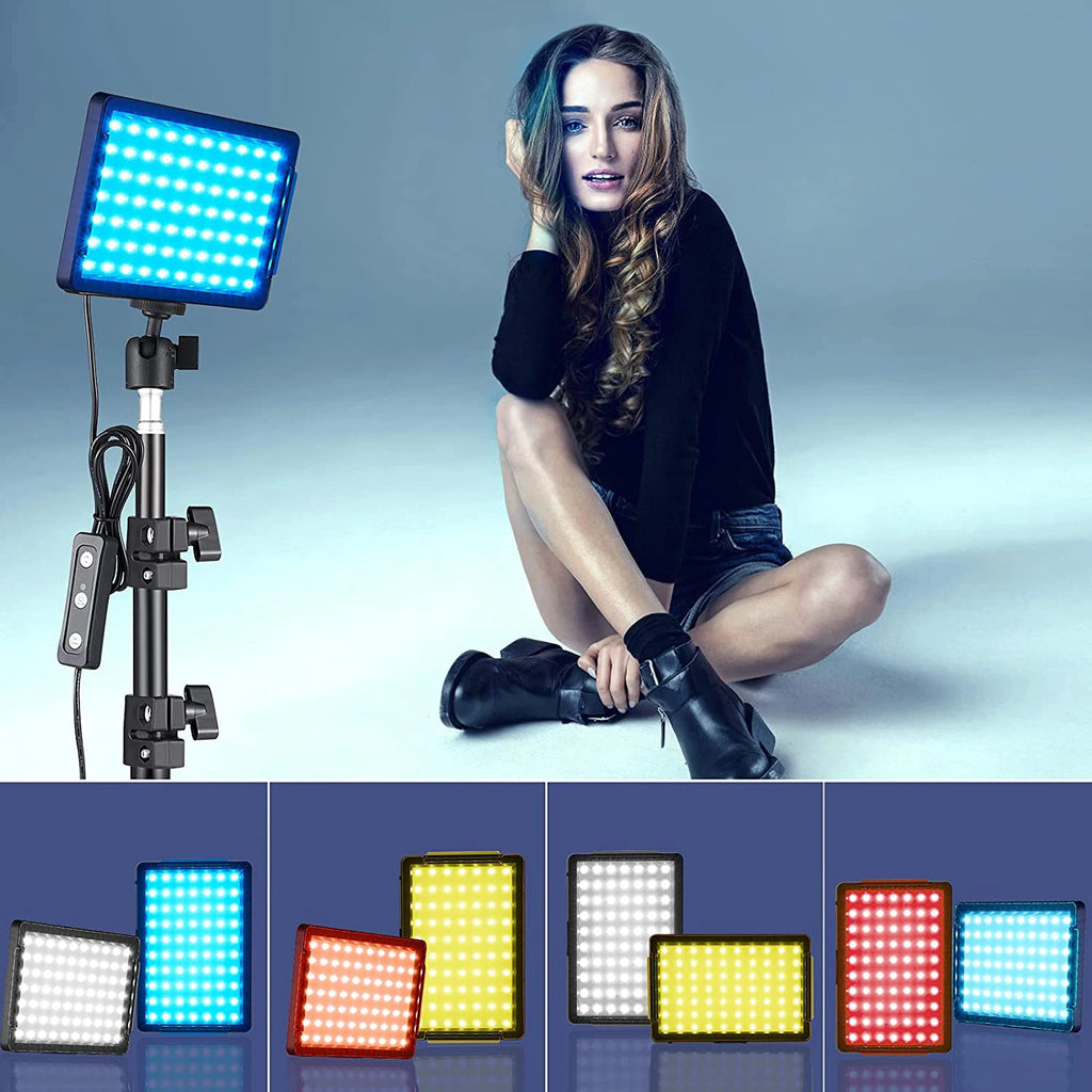 LumiPro Studio – Adjustable LED Video Light Kit with Tripod & Colour Filters