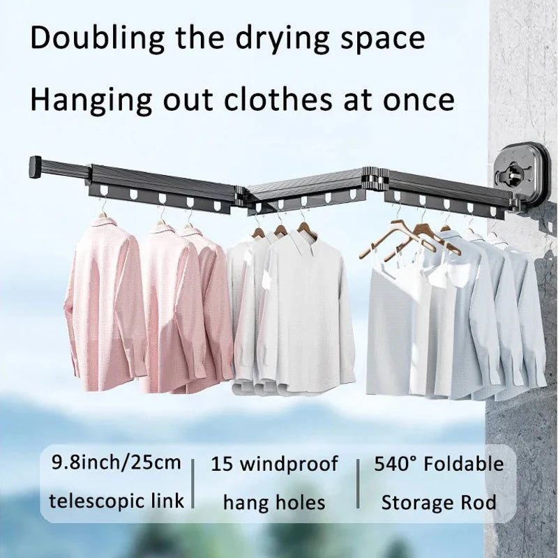 FlexHang 180°/360° Rotating Folding Clothes Rack™