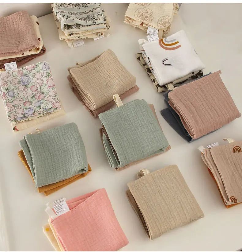 SoftBloom 6-Layer Cotton Baby Washcloth Set™ (5pcs)