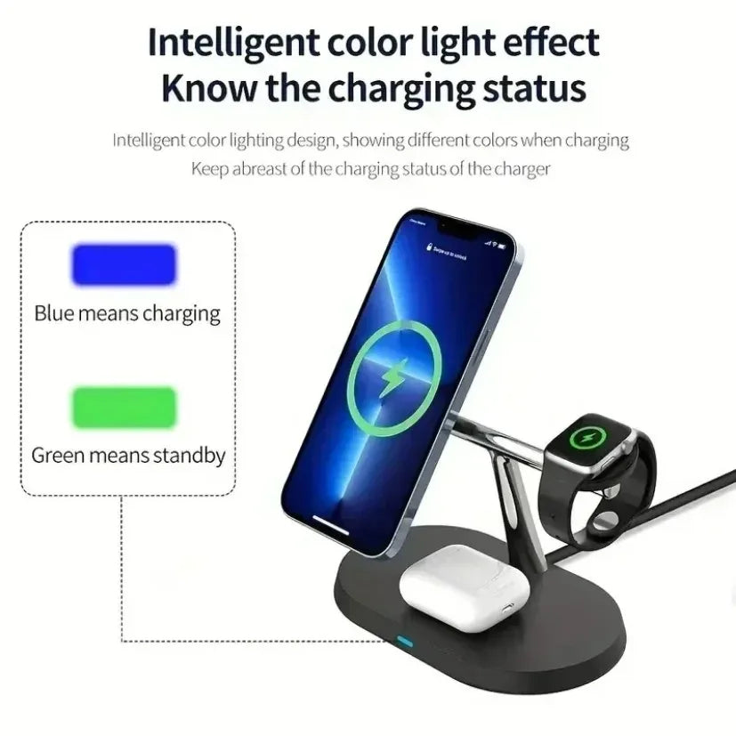 MagCharge Pro – 3 in 1 Magnetic Wireless Charging Stand