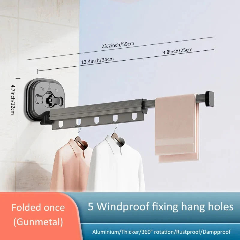 FlexHang 180°/360° Rotating Folding Clothes Rack™