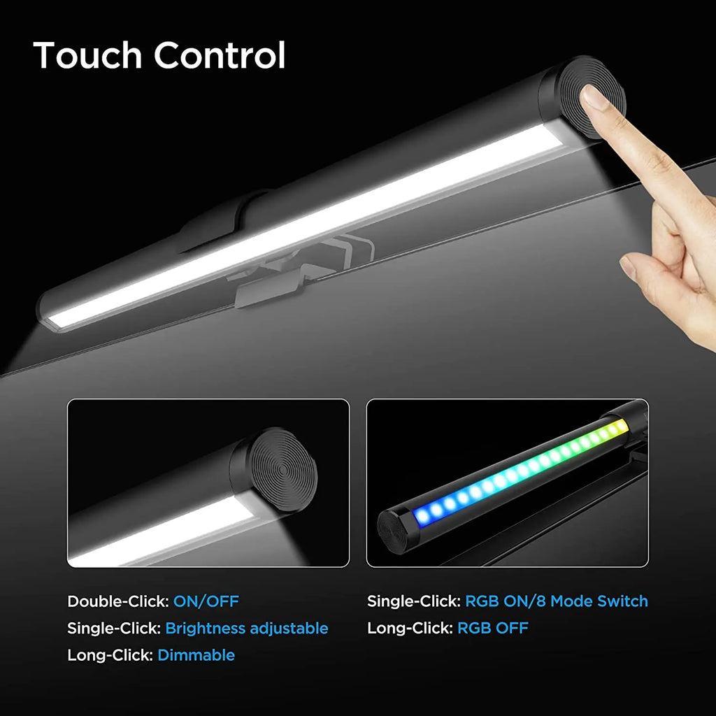 GlowDesk RGB – Smart Monitor Light Bar with Remote Control