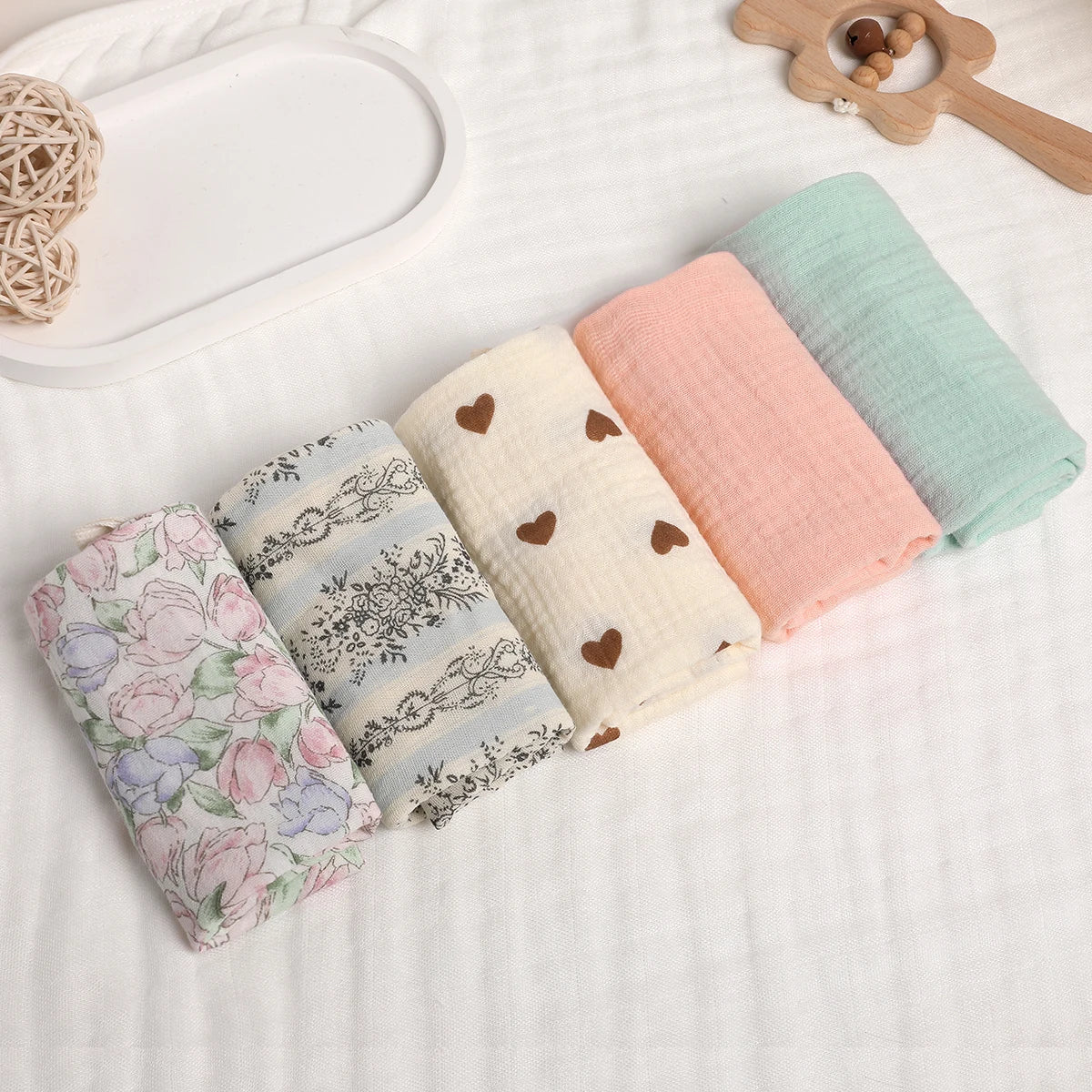 SoftBloom 6-Layer Cotton Baby Washcloth Set™ (5pcs)