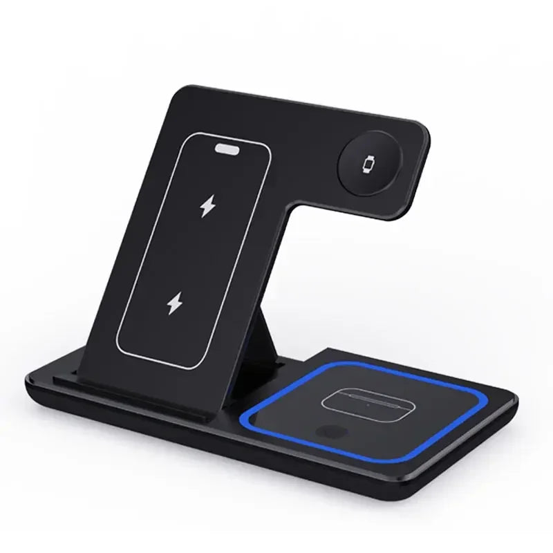 PowerFold Max – 3 in 1 Foldable Wireless Charger Stand (200W Fast Charging)