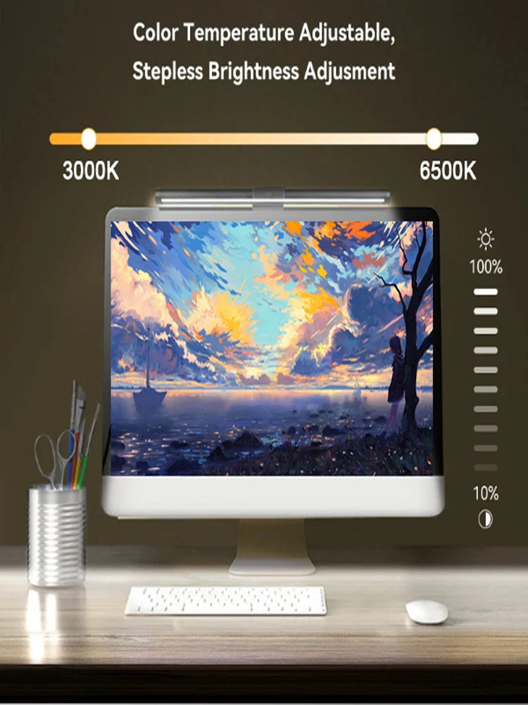 GlowDesk RGB – Smart Monitor Light Bar with Remote Control