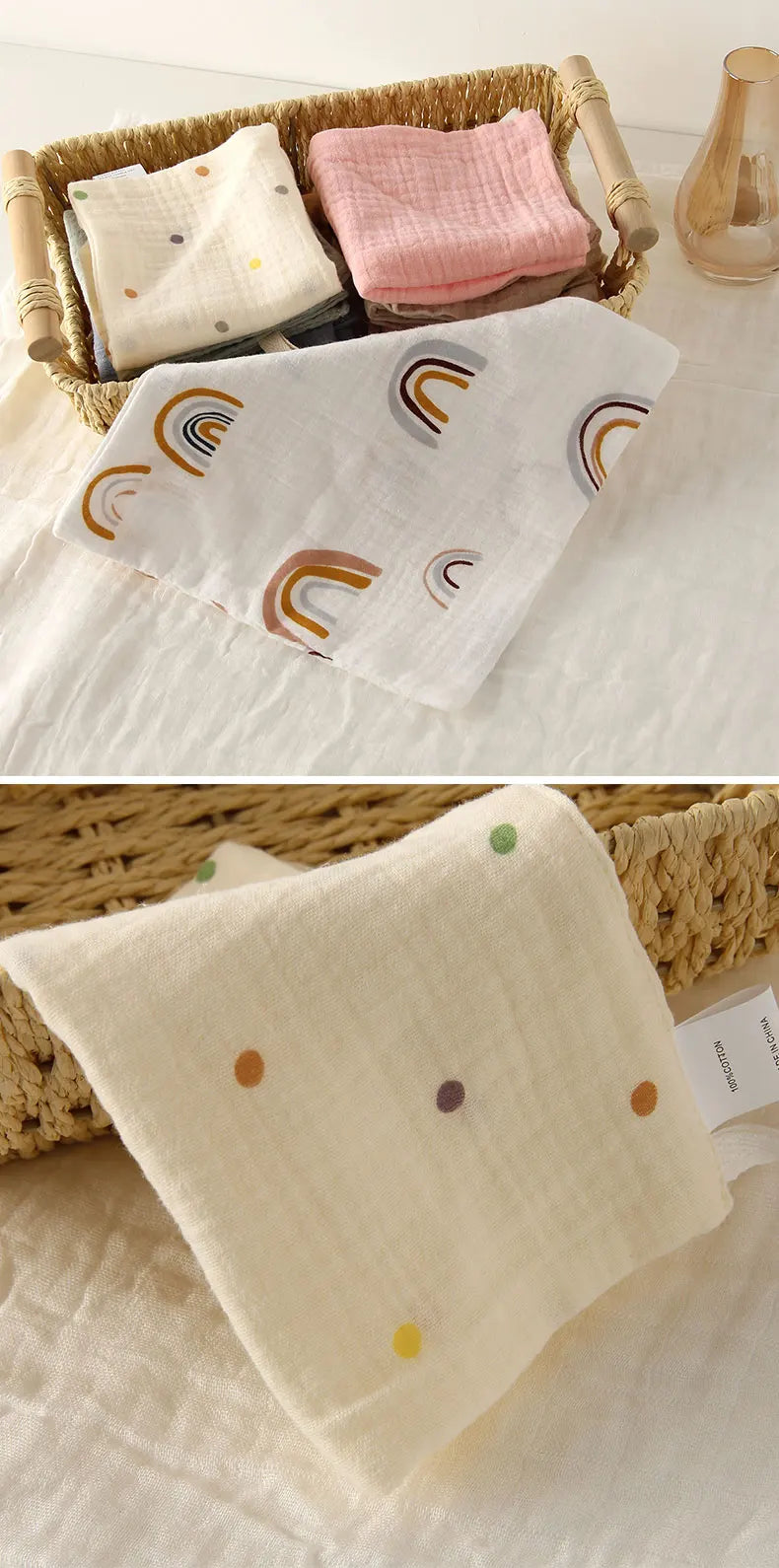 SoftBloom 6-Layer Cotton Baby Washcloth Set™ (5pcs)