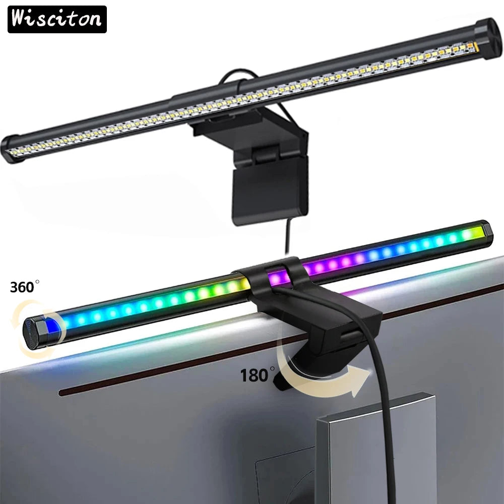 GlowDesk RGB – Smart Monitor Light Bar with Remote Control