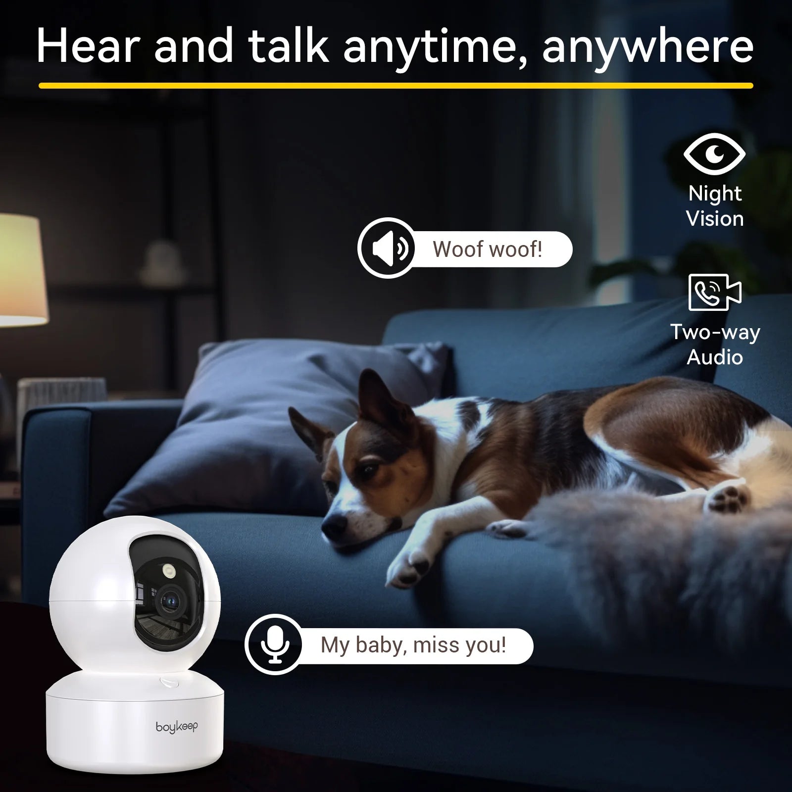 HomeGuard Ultra – Smart WiFi Security Camera (3MP Ultra HD)