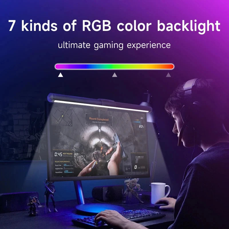 GlowDesk RGB – Smart Monitor Light Bar with Remote Control
