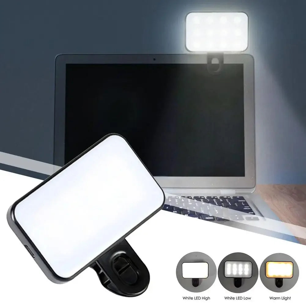ClipLight Mini – Compact LED Fill Light for Phone & Laptop